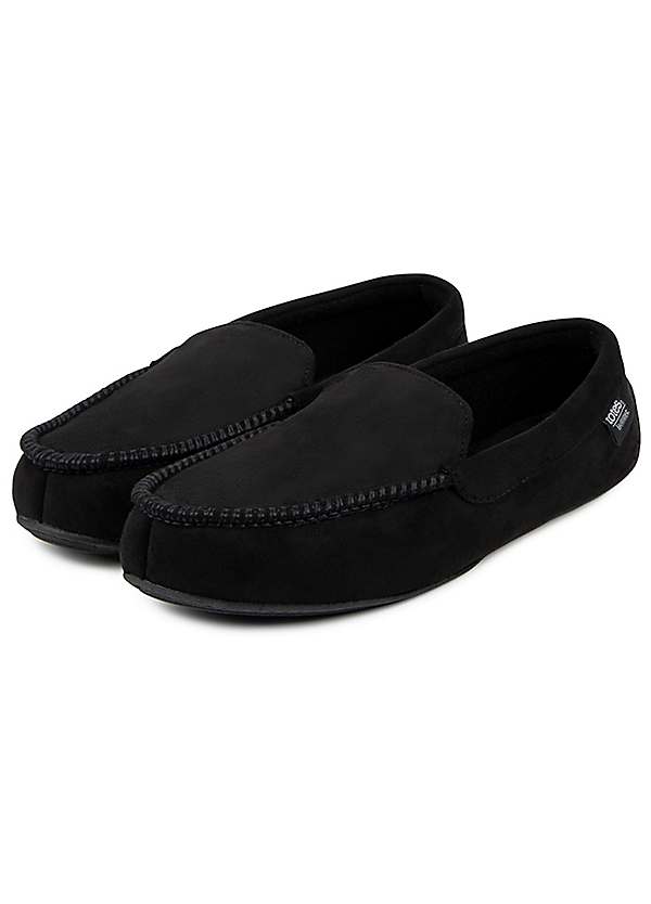 totes mens suedette moccasin slippers