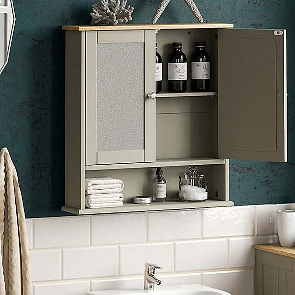 Vida Bathroom Priano 2 Door Mirrored Wall Cabinet With Shelf