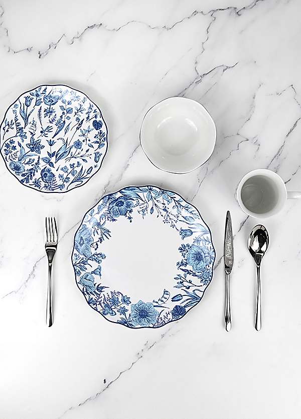 John Lewis ANYDAY Watercolour Floral Porcelain Dinnerware Set, 12 Piece - View #8