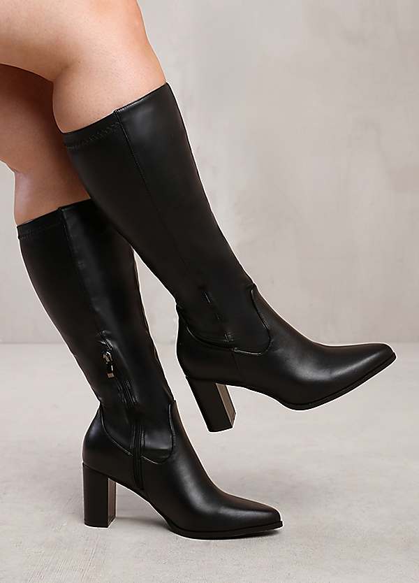Mid Calf Curvissa Wide Fit Boots Wide Fit Wide Calf Boots Clearance