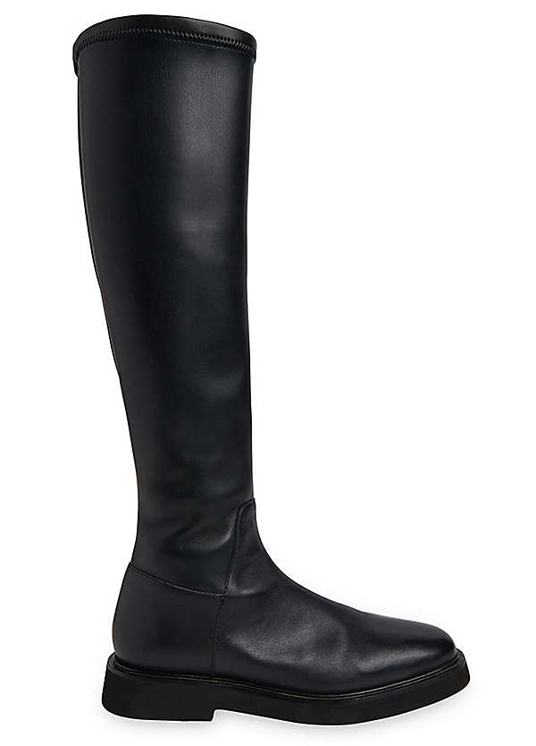 Mens black outlet knee high boots