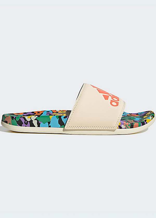 Adidas floral online sliders