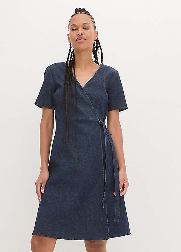 bonprix Denim Wrap Dress