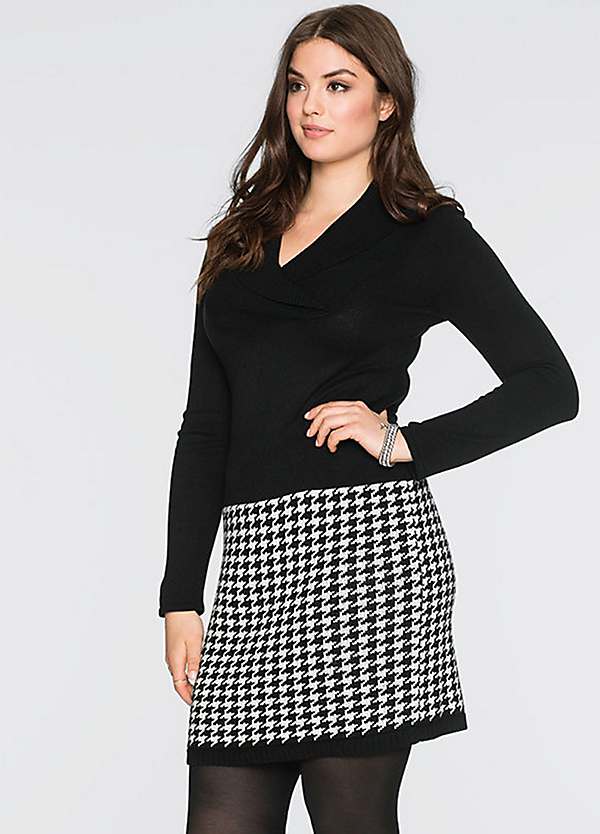 Houndstooth jumper dress hotsell