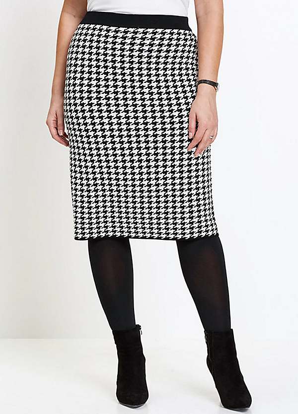 bonprix Houndstooth Pencil Skirt | Curvissa