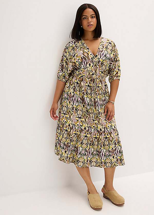bonprix Pattern Print Midi Dress