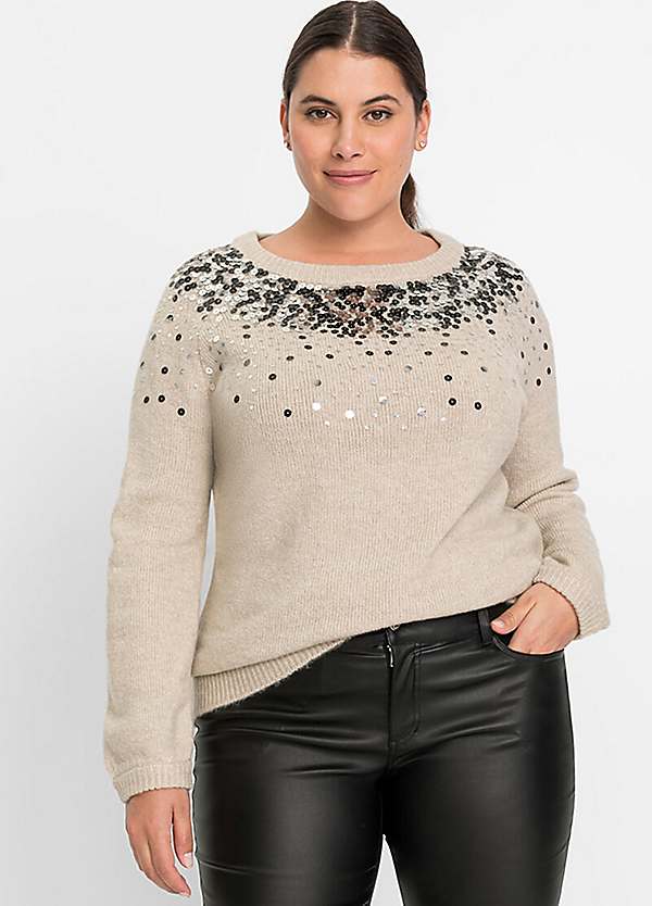 bonprix Sequin Sparkle Jumper