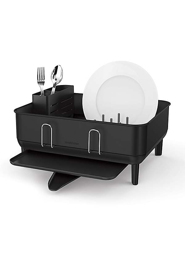 simplehuman Compact Steel Frame Dishrack Matte Black Curvissa