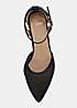 Novo Wide-Fit Imelda Weave Two Part Block Heel Court Shoes | Curvissa